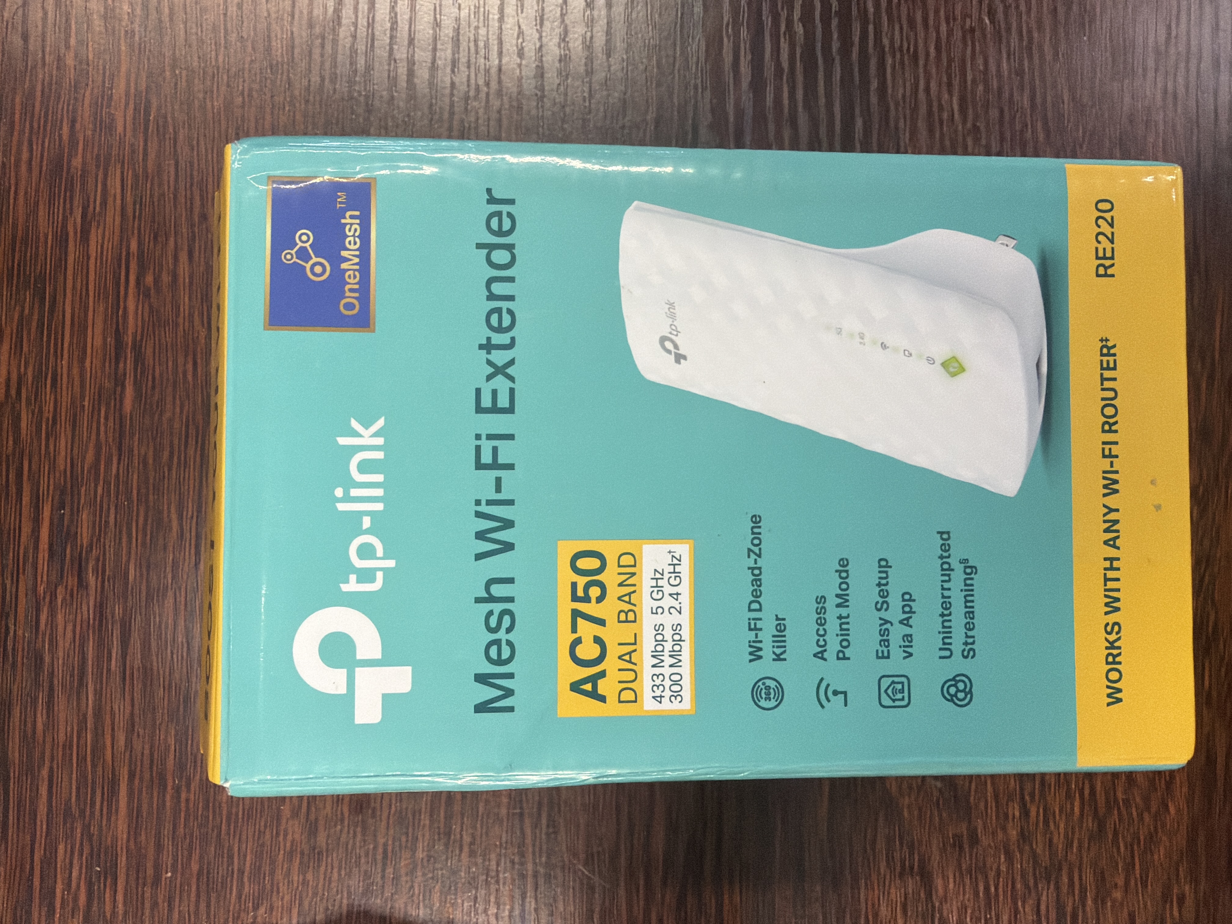 TP-Link Network RE200 AC750 WiFi Range Extender Dual Band 750Mbps with 802.11b/g/n Retail 