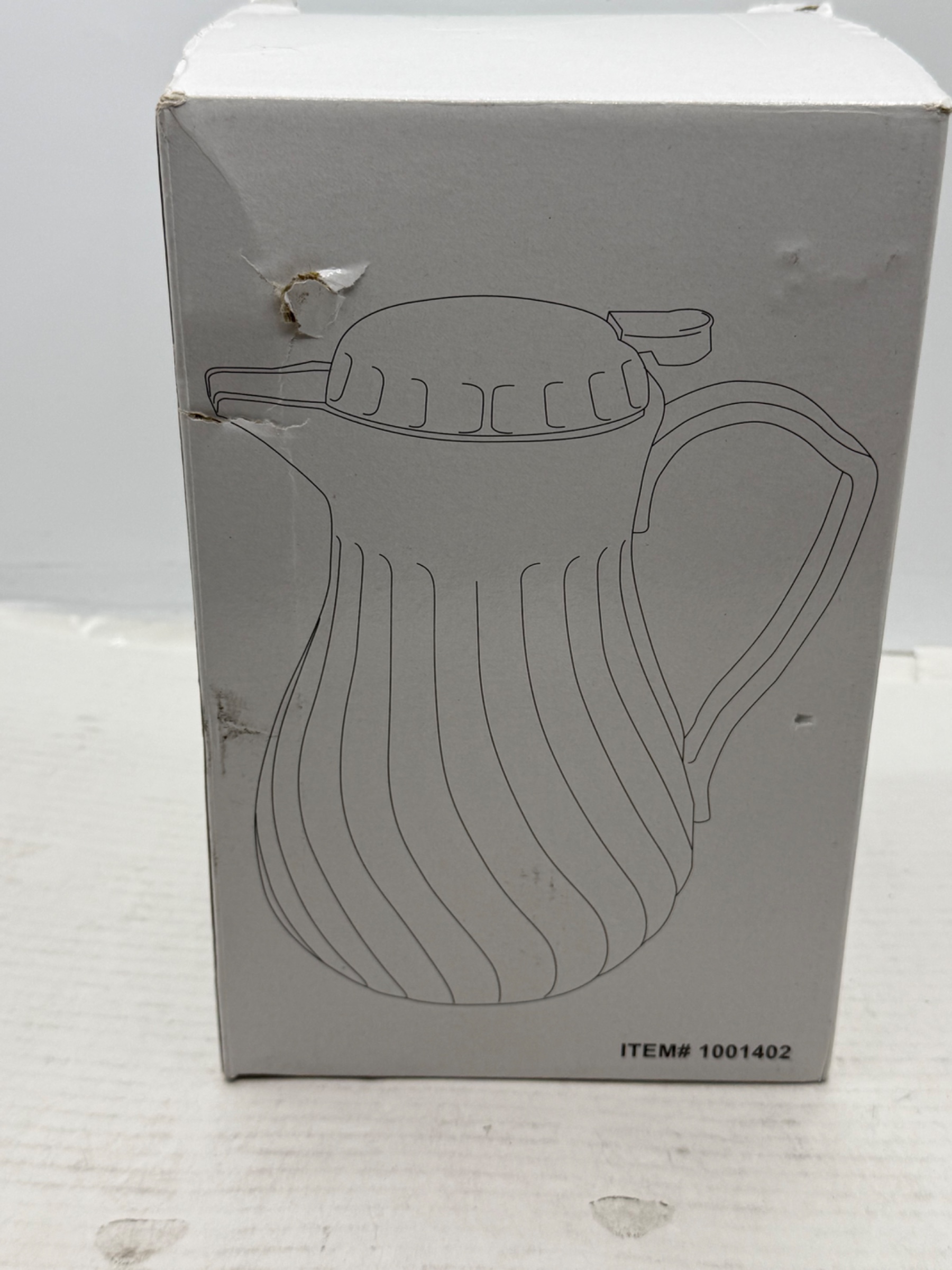 20 oz Beverage Server w/ Push Button Lid - Plastic, White