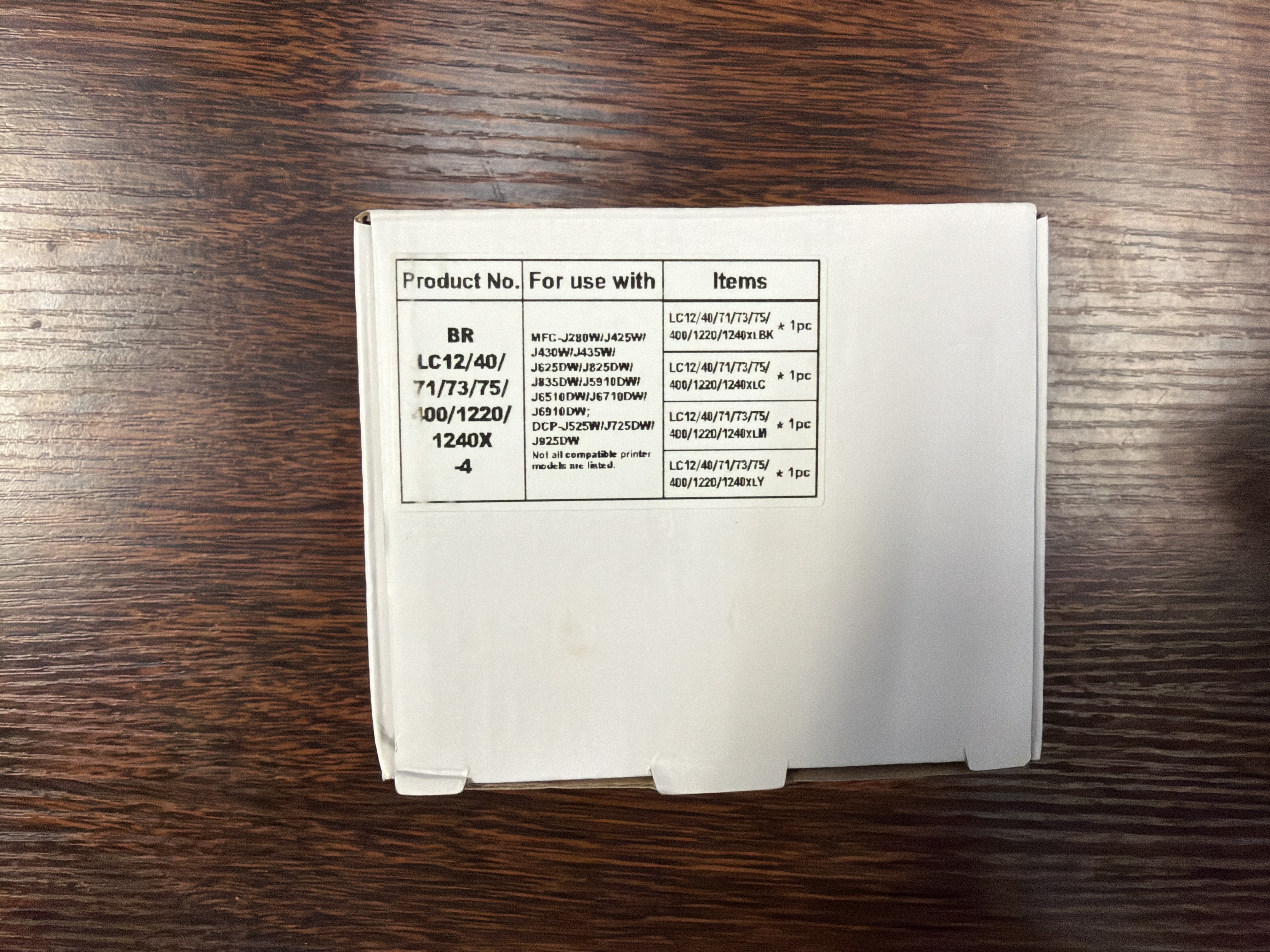 Ink cartridges, four pack LC 12/40/71/73/75