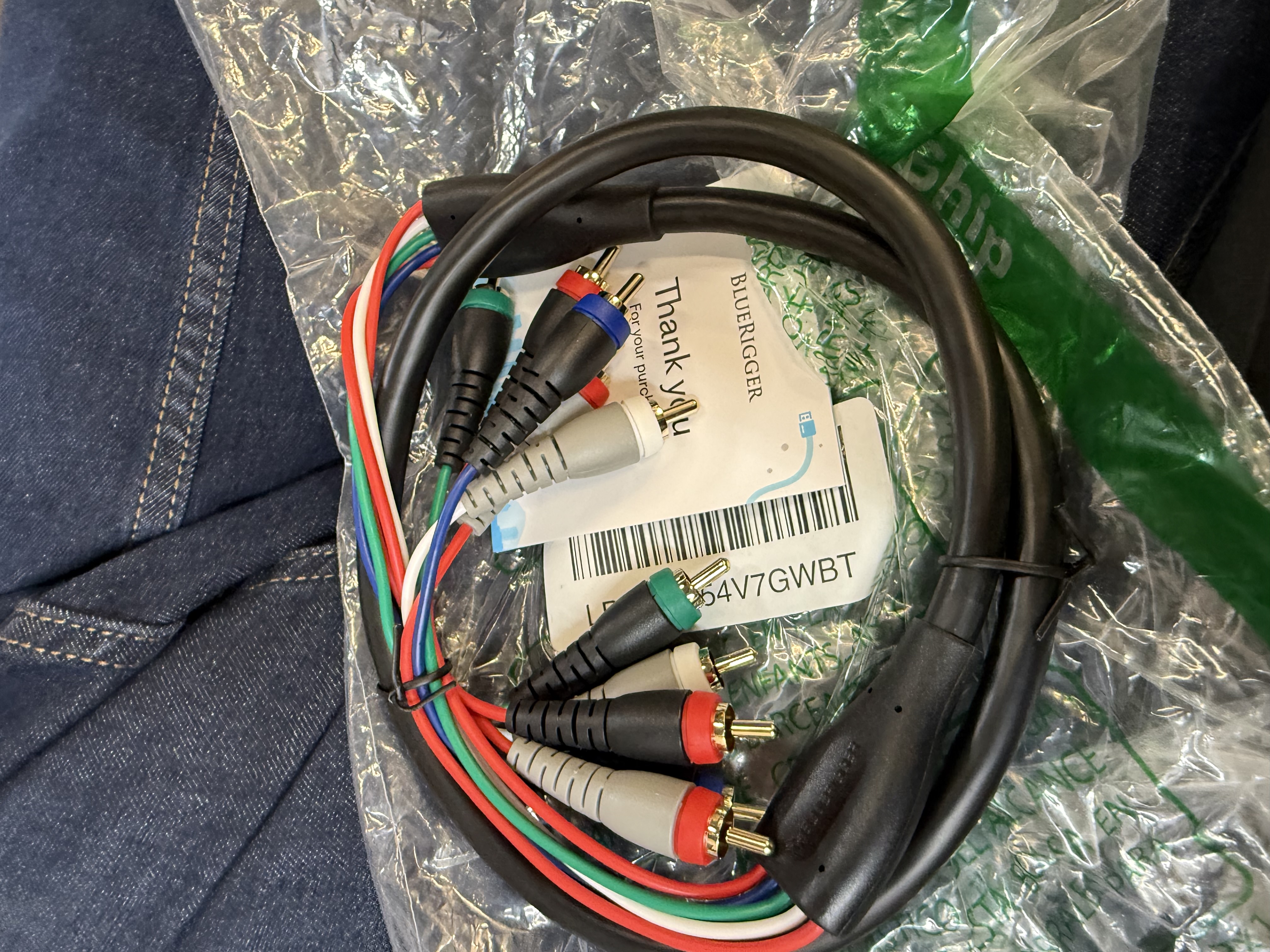BlueRigger Component Video Cable with Audio (3FT, RCA- 5 Cable, Supports 1080i) 