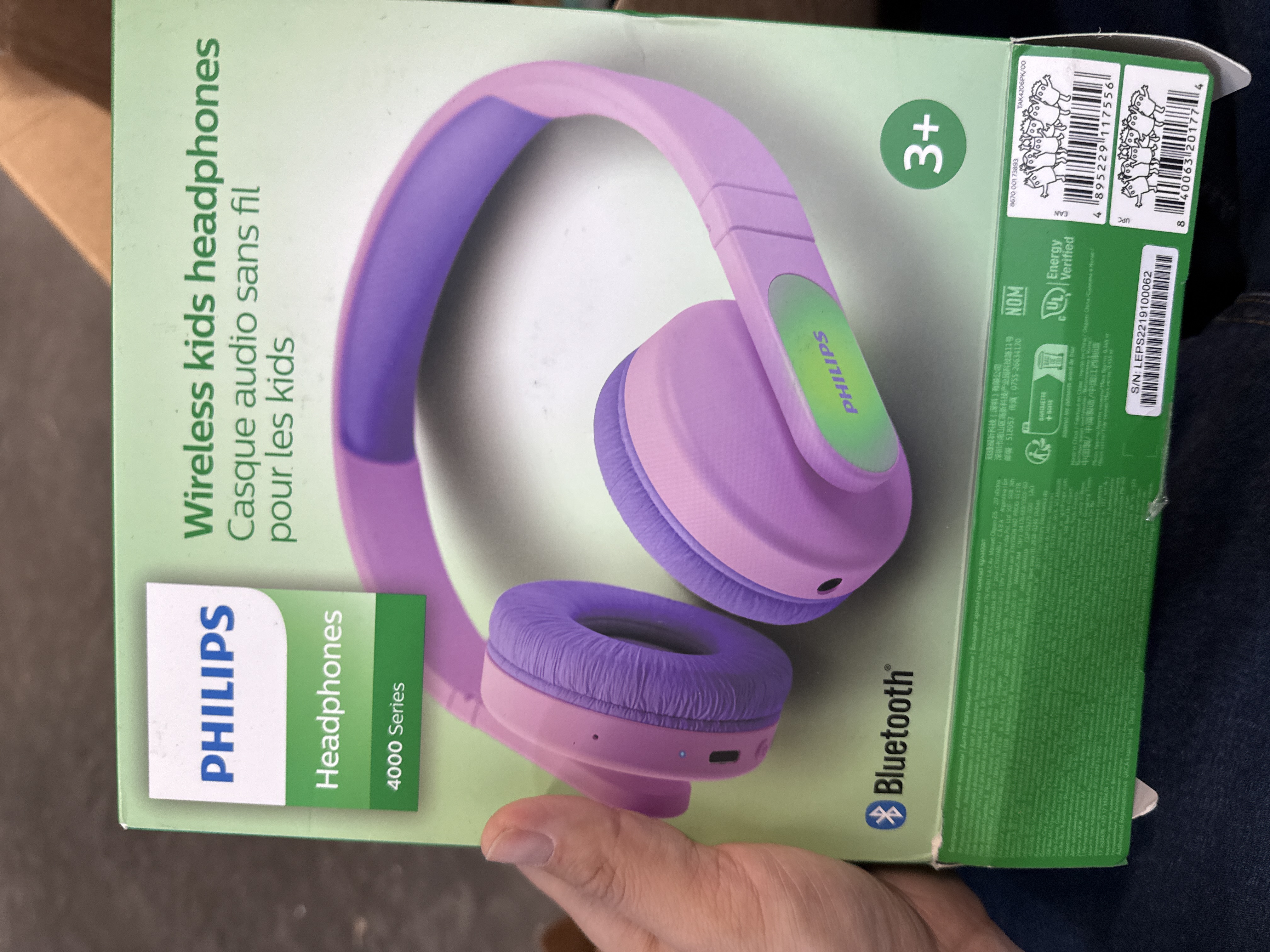 Philips Wireless Bluetooth Kids On Ear Headphones Pink TAK4206PK   PHILIPS Kids Wireless Bluetooth Headphones  On-Ear  Safe Volume  Parental App  LED Light Panels  28H Battery  Fast Charging  Great for School and Travel Pink