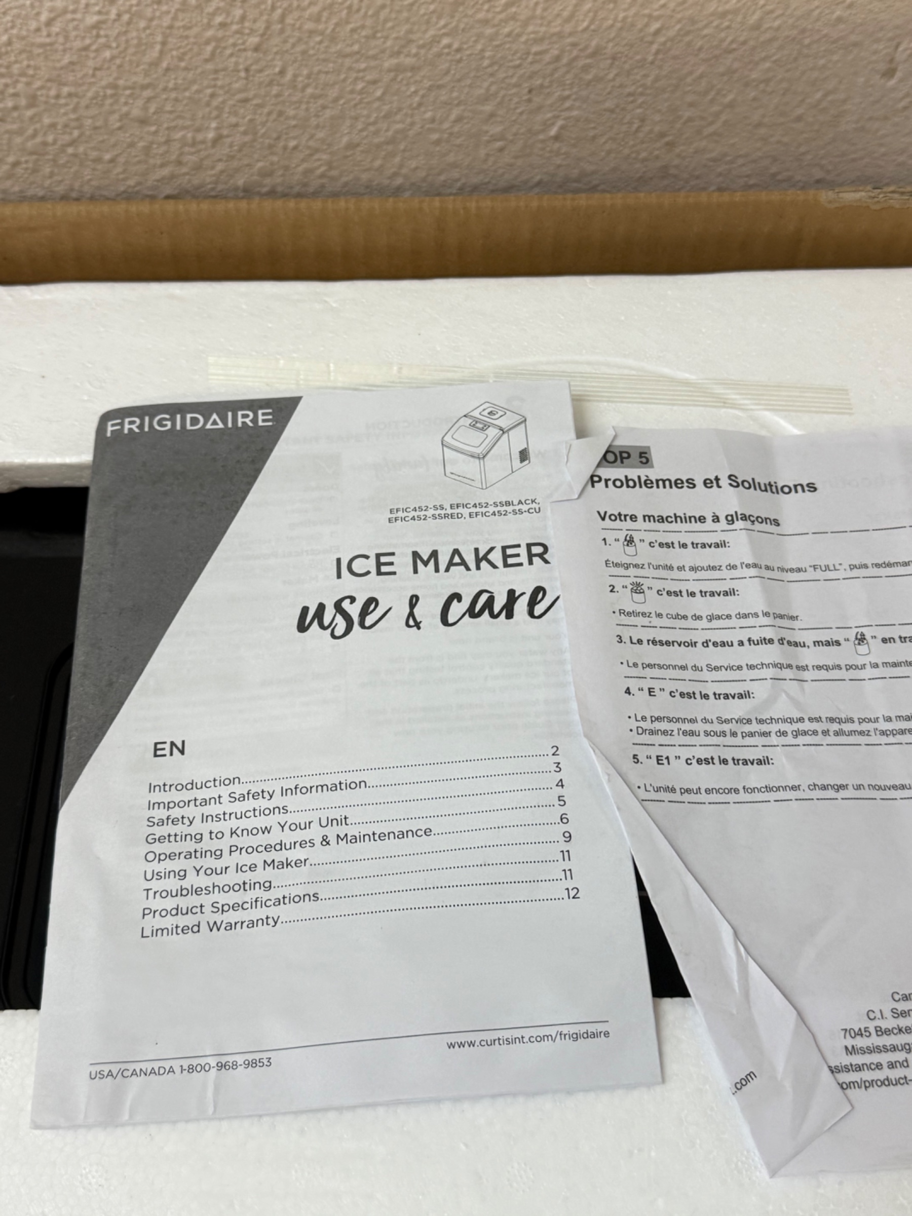 Frigidaire EFIC452-SSRED XL Maker, Makes 40 Lbs. of Clear Square Ice Cubes A Day, Stainless, Red Steel