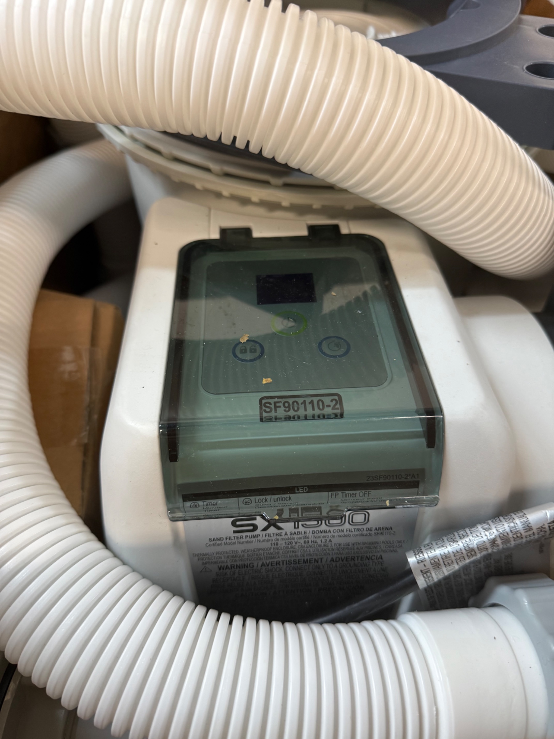 INTEX SX1500 Krystal Clear Sand Filter Pump for Above Ground Pools: 1500 GP