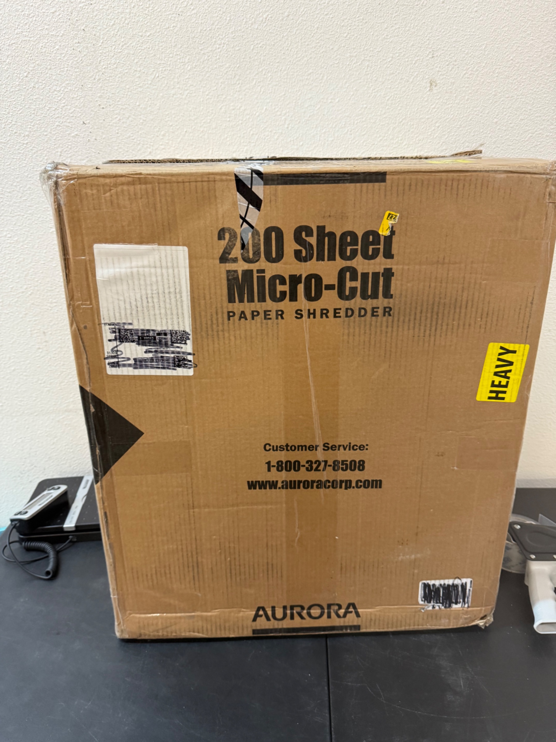 Aurora Commercial Grade 200-Sheet Auto Feed High Security Micro-Cut Paper Shredder/ 60 Minutes/Security Level P-5