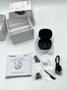 Rasav Model JH-A32BT OTC Hearing Aid with Noise Cancelling Fast Charging Black photo 2