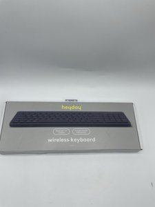 Heyday Black Wireless Keyboard, 2.4ghz USB Receiver, Bluetooth 5.1 - New Sealed photo 1