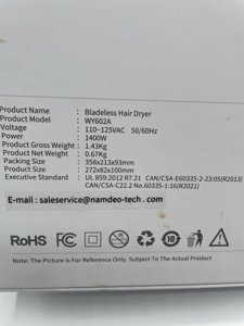 Skanwen Hair Dryer, 1400W Professional Ionic Blow Dryer, Brushless Motor photo 7