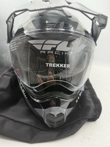 Fly Racing Trekker Helmet (Black/Grey, X-Small) photo 3
