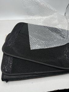 CAR PASS Universal Black Leather Lace Car Seat Covers Full Set photo 4