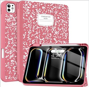 Composition Book Case for iPad Pro 11 Inch 5th Generation with Pencil Holder