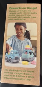 Green Toys Cupcake Truck 16 Piece Set Includes 4 Cupcakes - New photo 3
