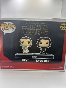 REY AND KYLO REN Funko Pop Moments Star Wars GLOW IN THE DARK TARGET CON 758 photo 8