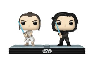 REY AND KYLO REN Funko Pop Moments Star Wars GLOW IN THE DARK TARGET CON 758 photo 3
