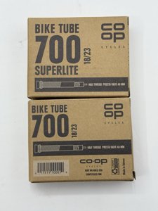 CO-OP Bike Tube  700x18/23 Half Threaded Presta Valve 48mm. - 2 Pack