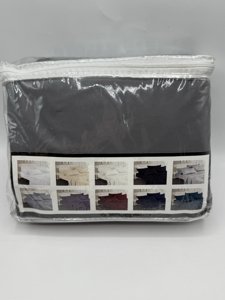 HADI LONDON 4 Pieces Sheets Set, 16 Inch Deep Pocket - Grey, King photo 4