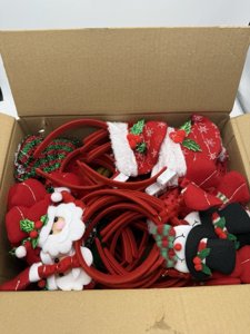 48 Pcs Christmas Light Up Headband, Reindeer Antler Santa Hat Christmas Tree Bow photo 2