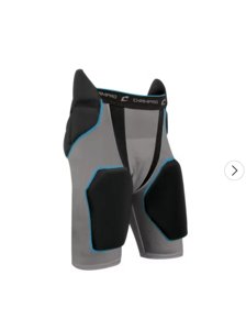 Champro Adult Tri-Flex Integrated 5 Pad Girdle GRAY 2XL