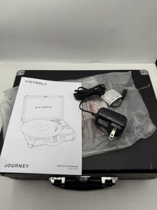 Victrola Journey Bluetooth Portable Suitcase Vinyl Record Player - Black photo 4