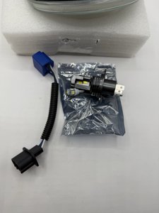 Pair 7" Round Sealed Beam Style Headlights w/ LED Bulbs & Adapters photo 4