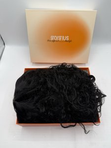 GORGIUS Veralux Blend Shaggy Haircuts Natural Black Curly Wig with Bangs photo 3
