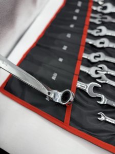 Ratcheting Wrench Set 19 pcs, Fixed/Flex Head Wrench - Missing 1 Wrench photo 2