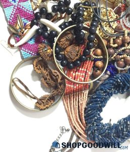 Natural Carved & Seed Bead Mixed Jewelry - 2lb Lot photo 3