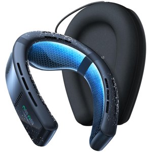 TORRAS 2025 Top Al Neck Fan Air Conditioner Coolify Cyber, Portable Neck Fans that Blow Cold Air?No.1 Coolest & 720° Immersive Cooling? Personal AC Rechargeable for Outdoor/Indoor. Gifts for Dad/Mom