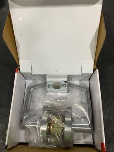 CLG HARDWARE Commercial Lever Door Lock - Heavy-Duty Locking Door Handle, Designer Door Handles, Cylindrical Lever Lock, Non-Handed Grade 2 Industrial Door Handle, 26D Satin Chrome, Entrance Keylock photo 2