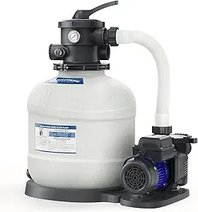 AQUASTRONG 16in Sand Filter Pump for Above Ground Pool with Timer, 3/4 HP Pool Pumps Above Ground 3800 GPH for Pools up to 16000 GAL, Pool Filter with 6-Way Valve, Improved Circulation and Filtration photo 1