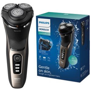 Philips Norelco Shaver 3600 Series, Wet and Dry Electric Shaver, P-Cap, Travel Pouch, Ash Gold, Model S3242/90