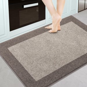 DOMUSTEX Machine Washable Kitchen Rug 32" x 48", Non Slip Indoor Door Rug, Absorbent Entrance Runner Rug for Bedroom, Hallway, Bathroom, Floor