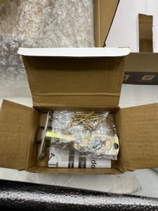 LOQRON Brushed Gold No Lock Passage Door Handle, Round Design Non-Locking Heavy Duty Door Lever with Satin Brass Finish, 3 Pack Wholesale Reversible for Left/Right Handed for Hallway and Closet Door photo 7