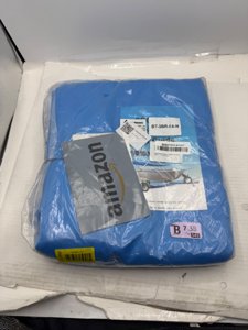 Seapisode 3 Bow Bimini Top Replacement Cover?600D Marine Grade Polyester Waterproof Sun Shade Boat Canopy Easy Install Zipper Sleeves Boat Awning/Without Frame,Blue 6'L 79"-84" W photo 3