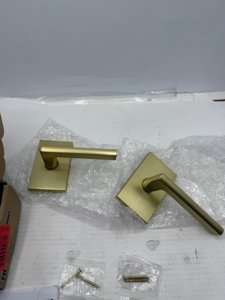 Mega Handles Glamor Dummy Lever, Door Handle Set for Closet or French Doors, Single Side Door Levers, Non-Turning, Fits All Standard Door Sizes, Screws Included - Satin Brass 2 Pack3 photo 5
