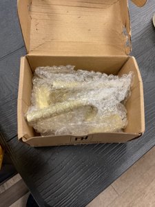 Mega Handles Glamor Dummy Lever, Door Handle Set for Closet or French Doors, Single Side Door Levers, Non-Turning, Fits All Standard Door Sizes, Screws Included - Satin Brass (2 Pack) photo 3