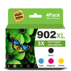 902XL Ink Cartridge Combo Pack Compatible for HP 6978 6968 Printer for HP 902 HP902 XL HP902XL to OfficeJet 6958 6970 6960 6975 6962 6950 6954 6951 6956 6961 6963 6964 Black Cyan Magenta Yellow