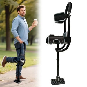 Knee Crutch with Comfortable Peg Leg Alternative for Foot & Leg Injuries Adjustable Safety Kneepad Support for Left/Right Leg, Non-Slip Design for Ankle Surgery Recovery & Mobility Aid