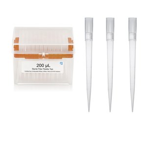 MICROLIT - Filtered Micropipette Pipette Tips, Low-Retention and Clean-Release Hydrophobic Transfer Pipette Tips, Universal Fit 200 ul Pipette Tips, 960-Count Plastic Pipette Tips, 1 Pack of 10 Racks