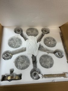 ALICE HOUSE 20 inch Dining Room Chandeliers, Brushed Brass Modern Farmhouse Lighting Fixture for Kitchen, Bedroom, Dress Room and Home Office AL5095-H5 photo 7