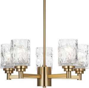 ALICE HOUSE 20 inch Dining Room Chandeliers, Brushed Brass Modern Farmhouse Lighting Fixture for Kitchen, Bedroom, Dress Room and Home Office AL5095-H5 photo 8