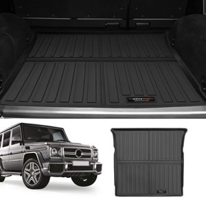 Jdeymat Trunk Mats Cargo Liner for 2002-2018 Mercedes-Benz G Class G500 550 G55 G63 AMG W463 Accessories All Weather TPE Rubber Protector Mat (for 2002-2018 Mercedes-Benz G Class Cargo Mats)