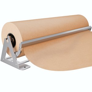 DIY Crew 36 Inch Paper Roll Dispenser and Cutter - Heavy-Duty Wall Mountable, Non Slip Tabletop - Kraft, Freezer, Butcher Paper - Up to 1000ft Rolls