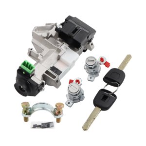 MISIOEK Ignition Switch Lock Cylinder w/ 2 Key Chip Compatible with 2003-2005 Honda Civic 1.3L, 2001-2005 Honda Civic 1.7L