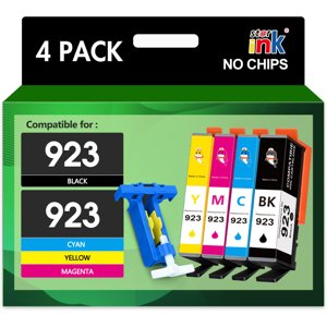 Starink 923 Ink Cartridges Combo Pack Without Chip Replacement for HP 923 Ink Cartridges Work for HP OfficeJet Pro 8130e 8135e 8138e 8139e 8122e 8130 8120 8122 8134 8135 Printer