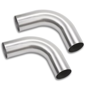 1pc only.     Podavelle 90 Degree Elbow 3.5 Inch 89mm OD Aluminum Intercooler Pipe Piping Air Intake Tube 1.5D Radius, Brushed Finish,