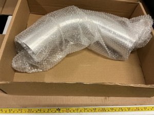 1pc only.     Podavelle 90 Degree Elbow 3.5 Inch 89mm OD Aluminum Intercooler Pipe Piping Air Intake Tube 1.5D Radius, Brushed Finish, photo 2