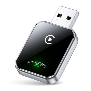 HaMeby Wireless CarPlay Adapter for iPhone, Convert Wired to Wireless CarPlay Adapter, Mini Size with Extension Cable USB & USB-C/Type-C, Stable Car Control & No Delay