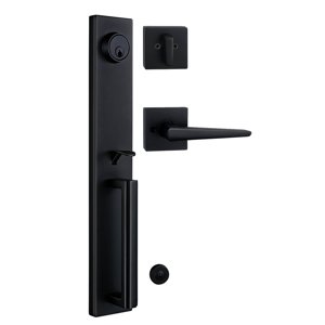 TMC Iron Black Front Double Door Handleset (KEYED HANDLESET)