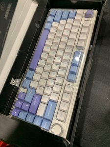 AULA F75 75% Wireless Mechanical Keyboard, Hot Swappable Creamy Keyboard, Pre-lubed Star Vector Switches RGB Backlit Gaming Keyboards, 2.4GHz/Type-C/BT5.0(White&Blue&Purple) photo 3