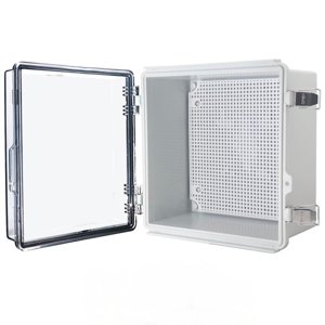 RTHIEAI Waterproof Outdoor IP67 Junction Box (13.8"x9.8"x5.9") with Mounting Plate, Hinged Clear Cover and Wall Brackets - Weatherproof ABS Plastic Electrical Enclosure for DIY Projects(350x250x150mm) photo 9